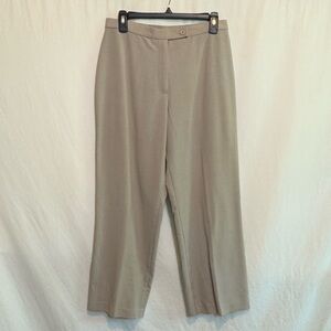 B-161 Kim Rogers Cream Flat Front Trouser Dress Pants‎ Size 10P